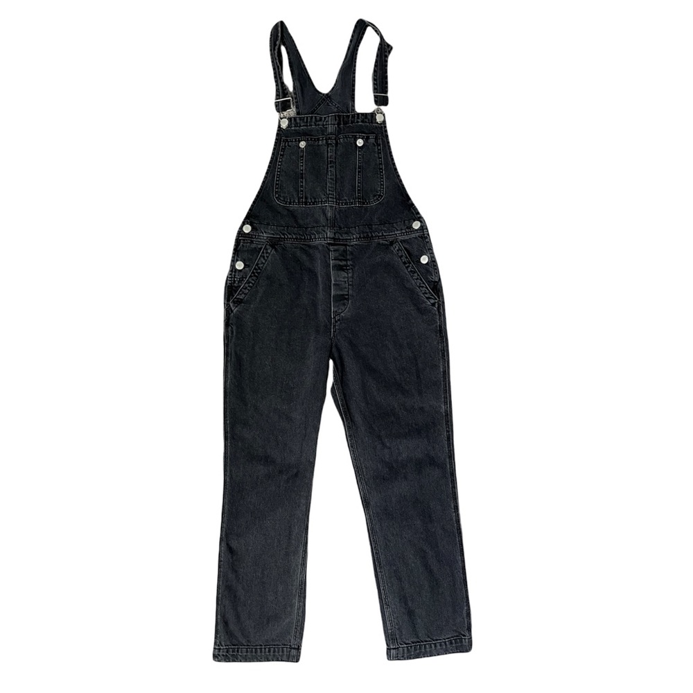 Free People Black Overalls